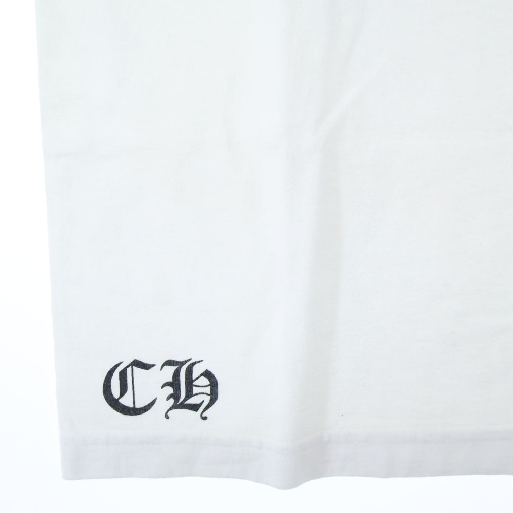 CHROME HEARTS(クロムハーツ) OLD AMERICAN FLAG TEE オールド アメリカンフラッグTシャツ 星条旗 ホースシュープリント 半袖カットソー ホワイト