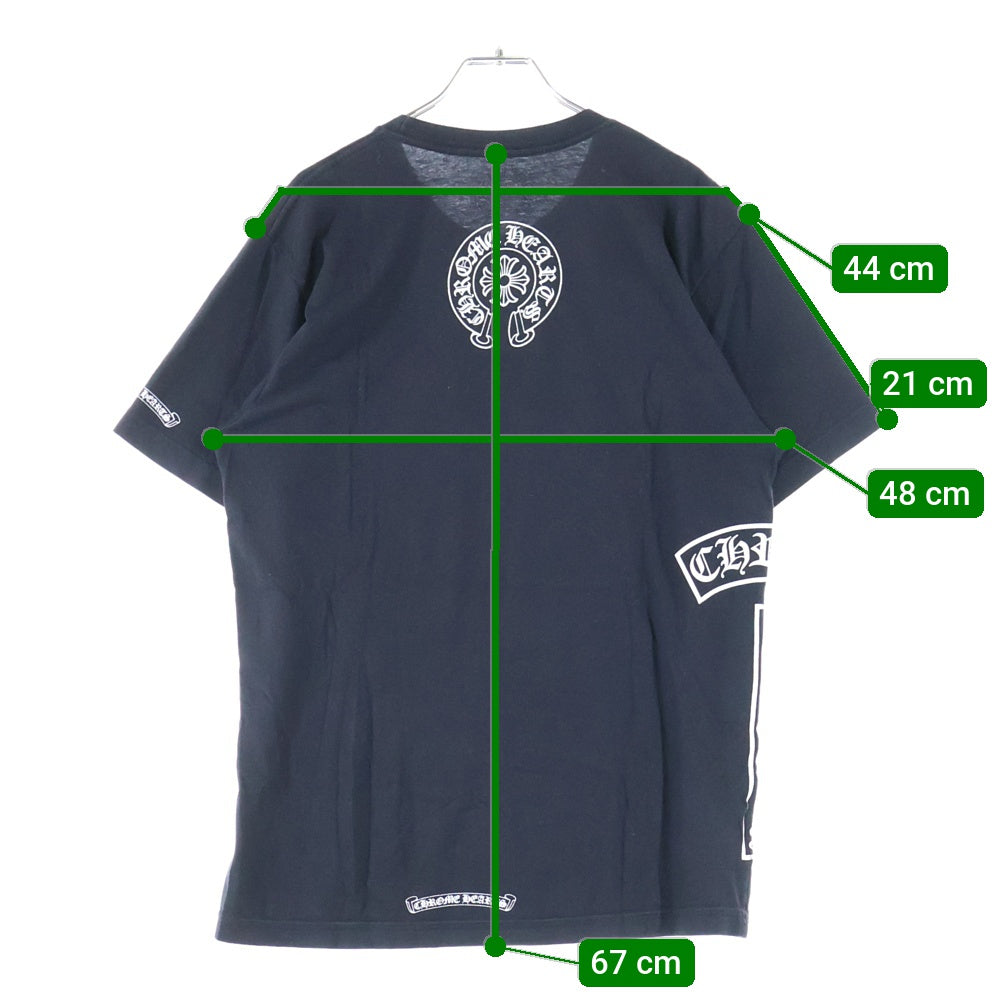 CHROME HEARTS(クロムハーツ) Side Logo Tee サイドロゴ ヴァーティカルロゴTシャツ 半袖Tシャツ ブラック