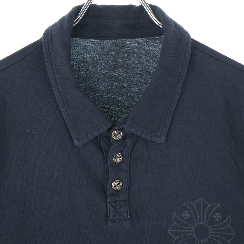 CHROME HEARTS(クロムハーツ) BSフレアボタン CHプラス 半袖ポロシャツ ブラック