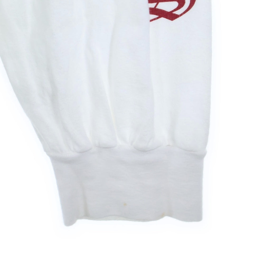 CHROME HEARTS(クロムハーツ) Gradient Logo Horseshoe L/S Tee ネックロゴ グラデーションプリント ロングスリーブ 長袖Tシャツ ホワイト