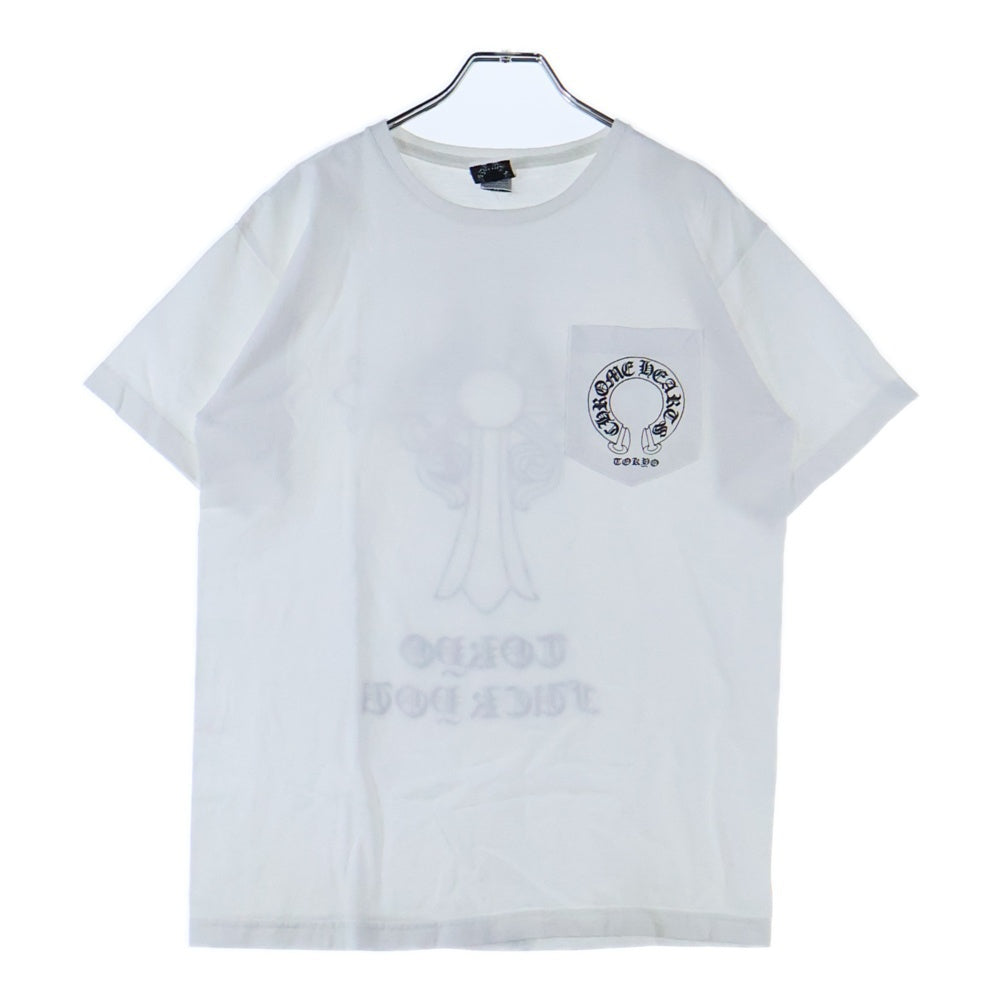 CHROME HEARTS(クロムハーツ) OLD バック フローラルクロスプリント 半袖Tシャツ ホワイト