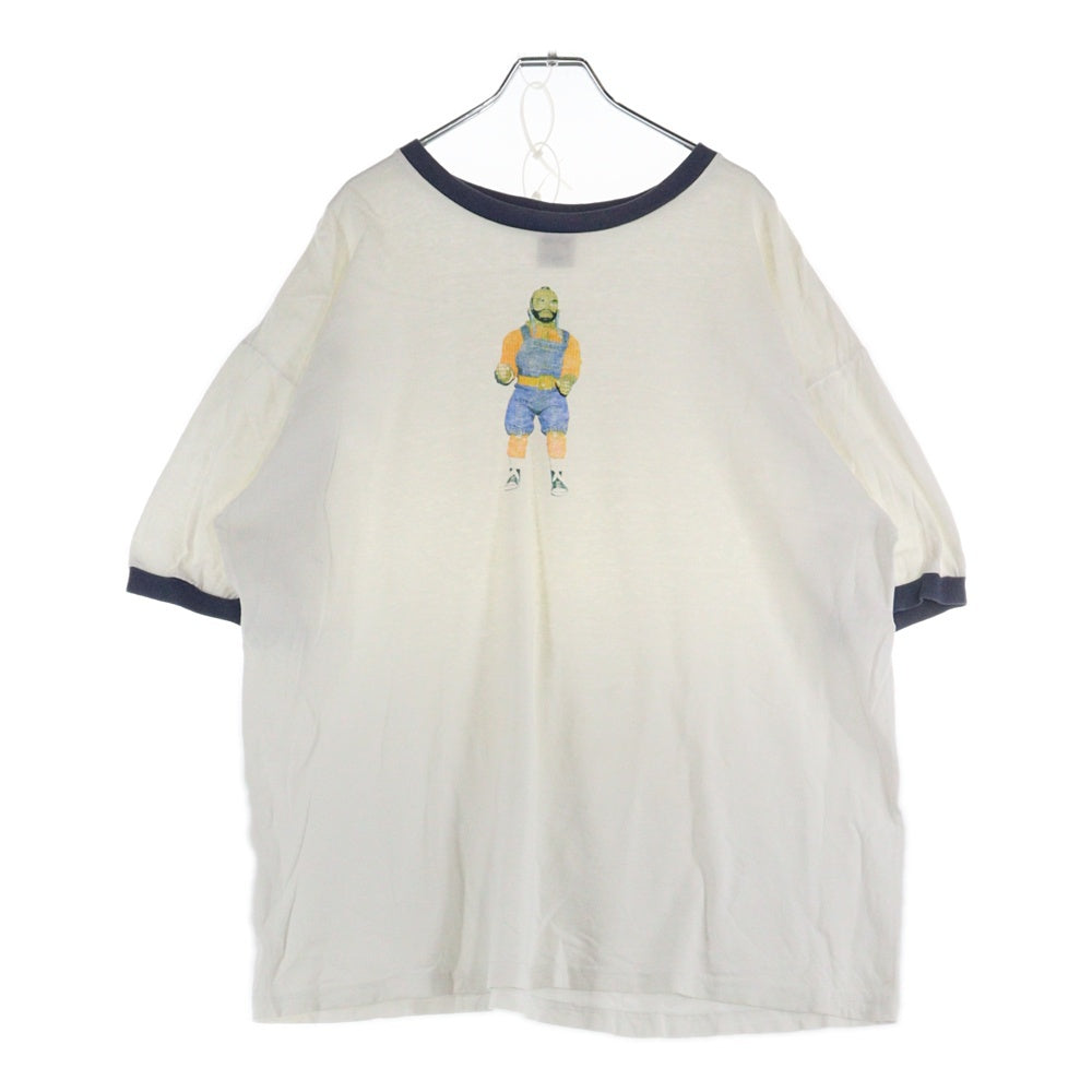 VINTAGE(ヴィンテージ) 80-90s MR.T USA製 ミスターT リンガーネックTシャツ カットソー ホワイト