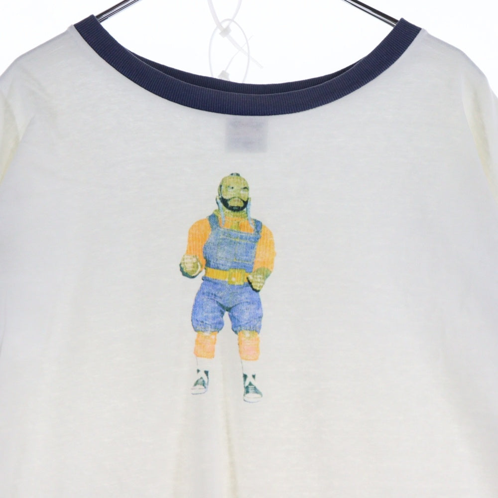 VINTAGE(ヴィンテージ) 80-90s MR.T USA製 ミスターT リンガーネックTシャツ カットソー ホワイト