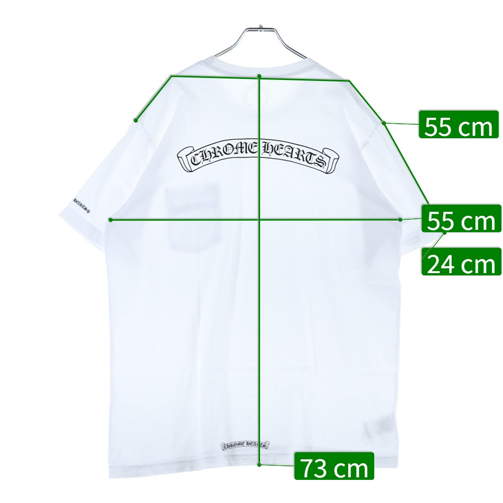 CHROME HEARTS(クロムハーツ) CH T-SHRT 1 スクロールラベルバックプリント半袖Tシャツカットソー ホワイト