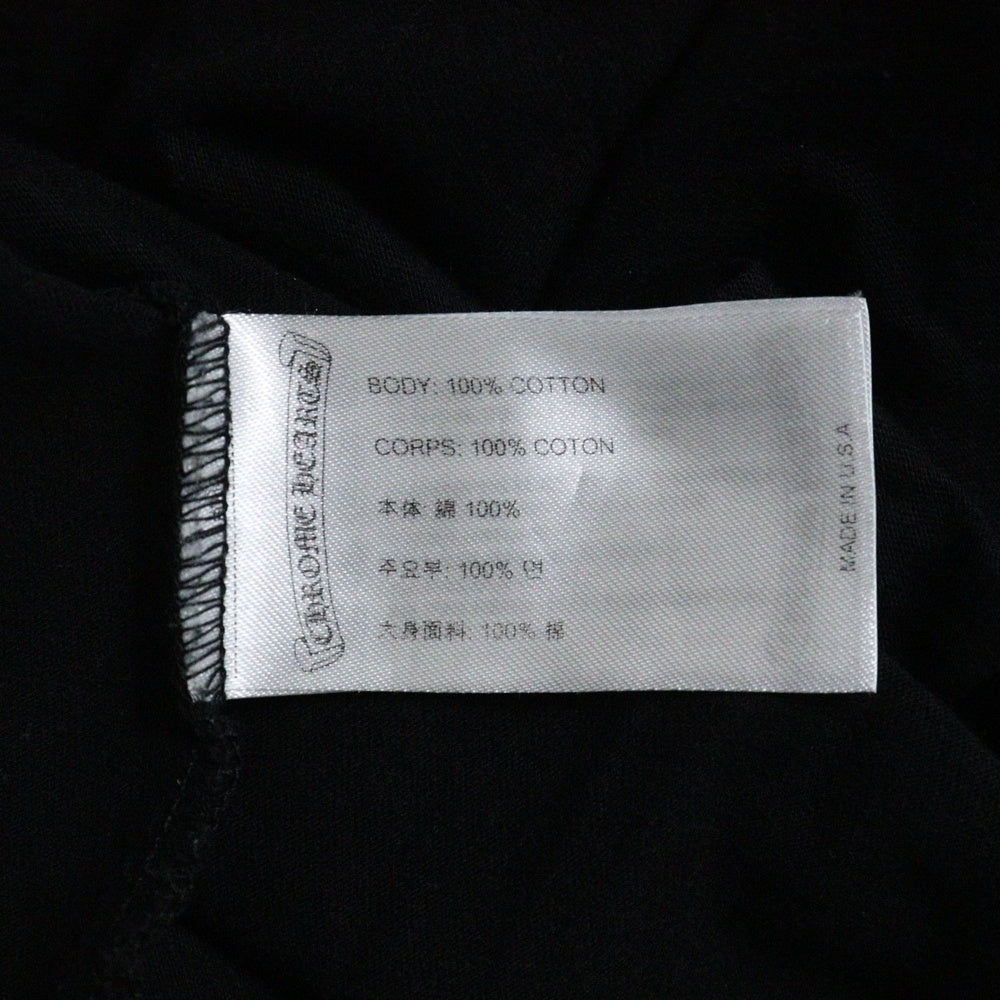 CHROME HEARTS(クロムハーツ) NECK LOGO S/S TEE ネックロゴプリント 半袖Tシャツ カットソー ブラック