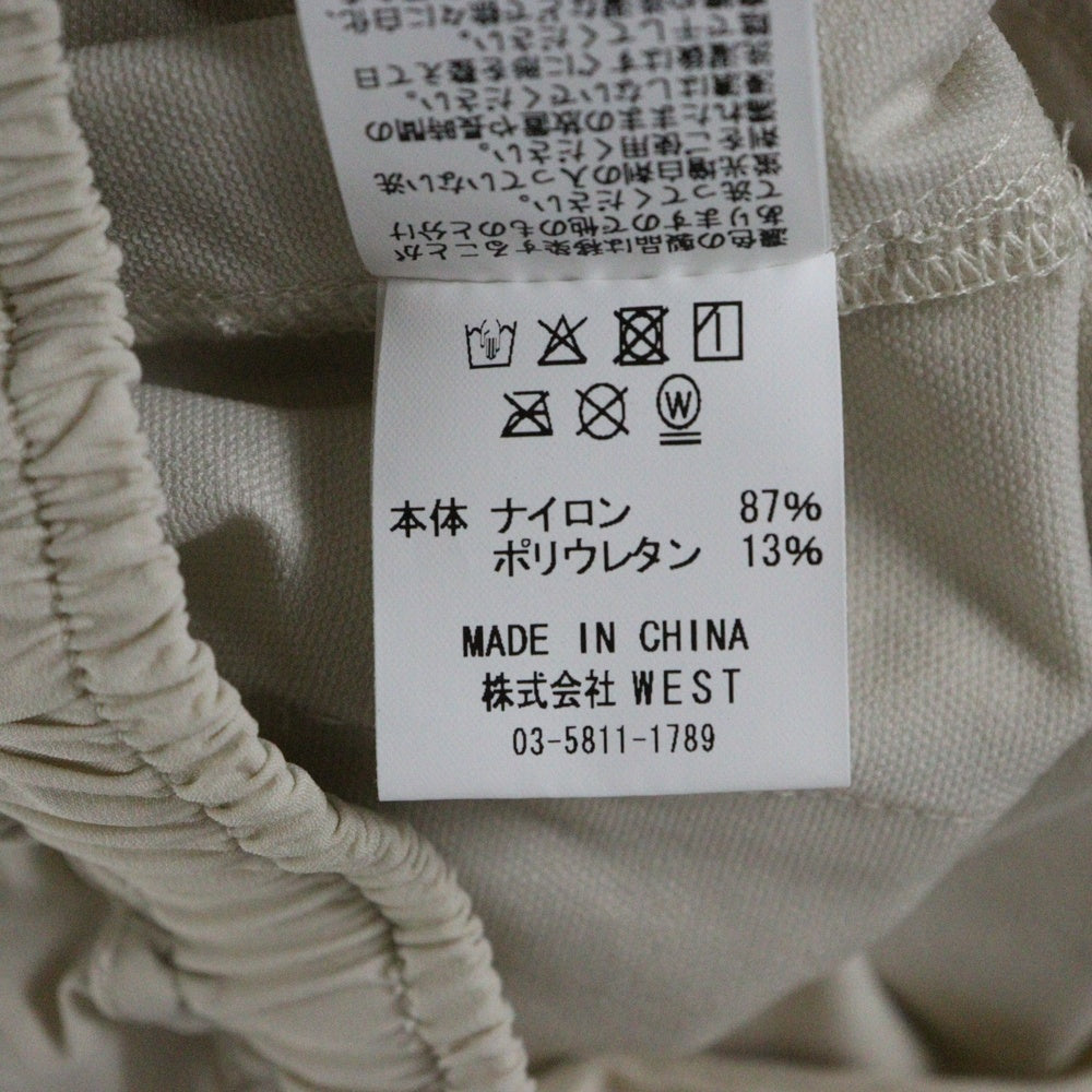 CITY COUNTRY CITY(シティーカントリーシティー) STRETCH PANTS ロゴプリント ナイロン イージーパンツ ベージュ CCC-253P002