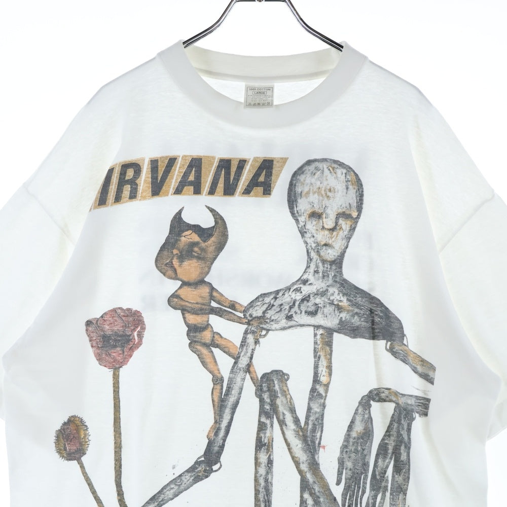 VINTAGE(ヴィンテージ) 90S NIRVANA INCESTICIDE ニルヴァーナ インセスティサイド プリント半袖Tシャツ 半袖カットソー ホワイト