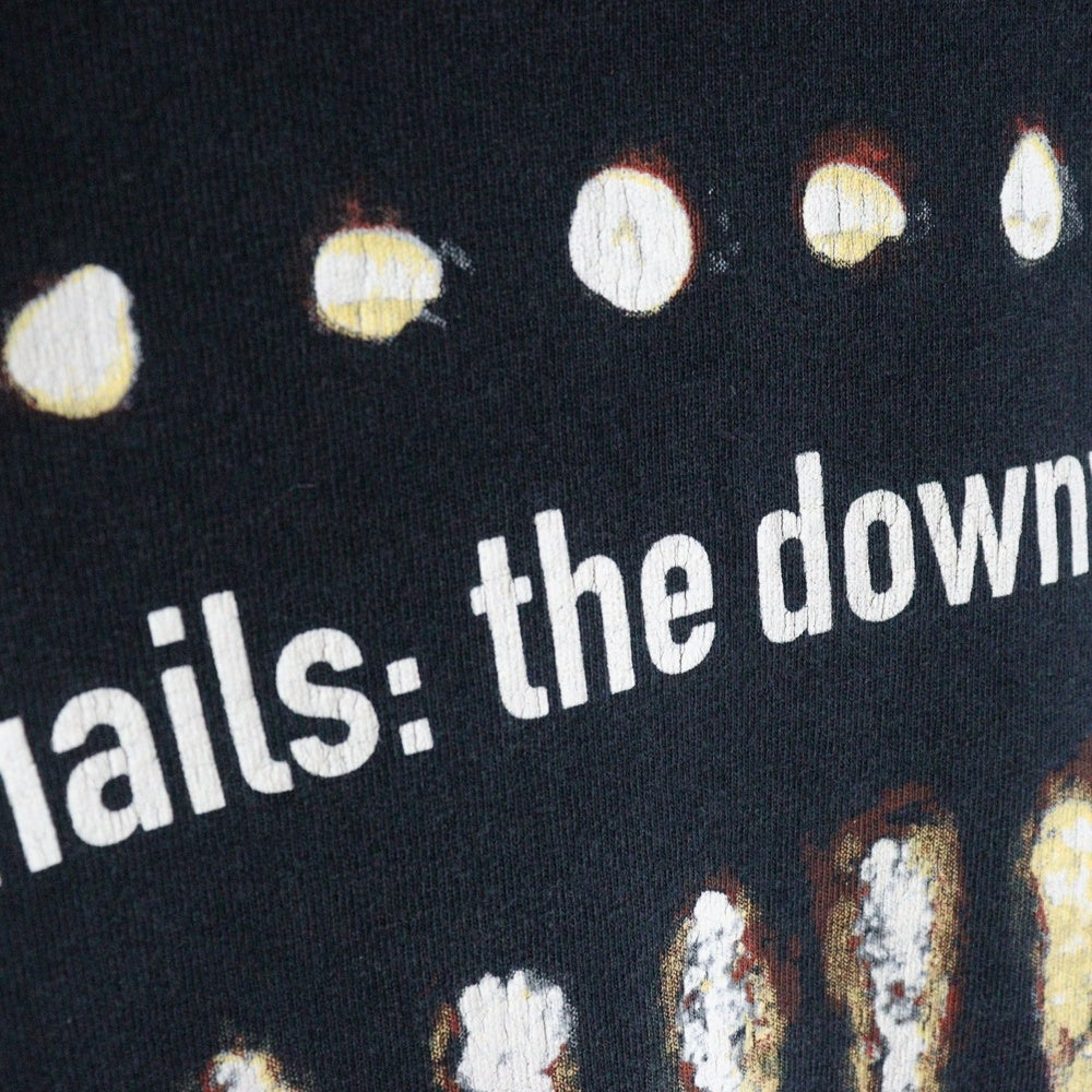 VINTAGE(ヴィンテージ) 90S NINE INCH NAILS THE DOWNWARD SPIRAL SHREDDER ナインインチネイルズ ダウンワードスパイラル シュレッダー 両面プリント半袖Tシャツ ブラック