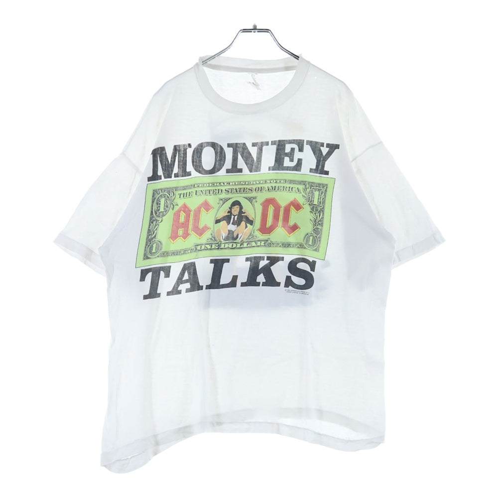 VINTAGE(ヴィンテージ) 90S ACAC/DC 1990 MONEY TALKS WORLD TOUR 1990/91 両面プリント 半袖Tシャツ ホワイト