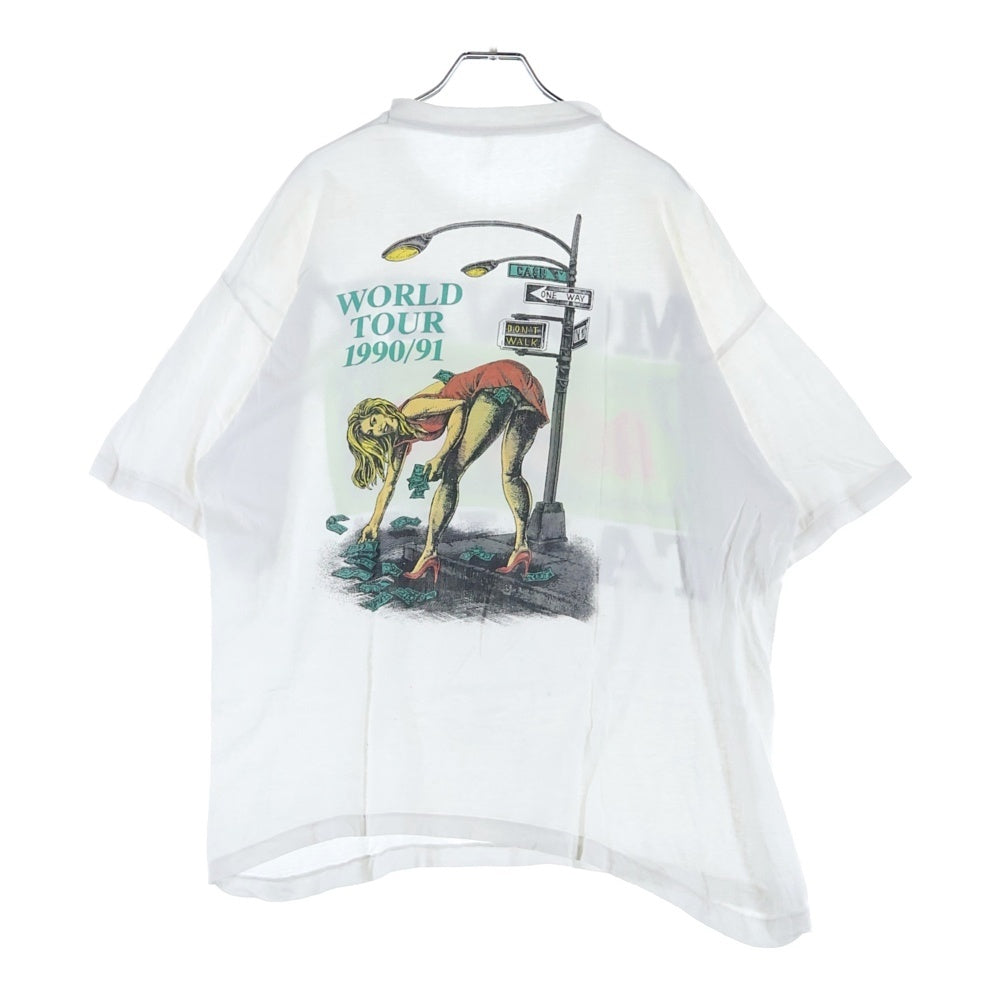 VINTAGE(ヴィンテージ) 90S ACAC/DC 1990 MONEY TALKS WORLD TOUR 1990/91 両面プリント 半袖Tシャツ ホワイト