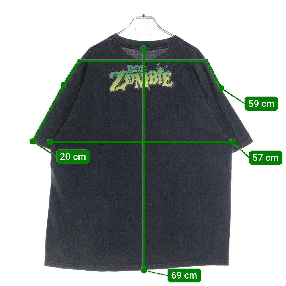 VINTAGE(ヴィンテージ) 90s ROB ZOMBIE Face Tee ロブゾンビ 半袖Tシャツ カットソー ブラック
