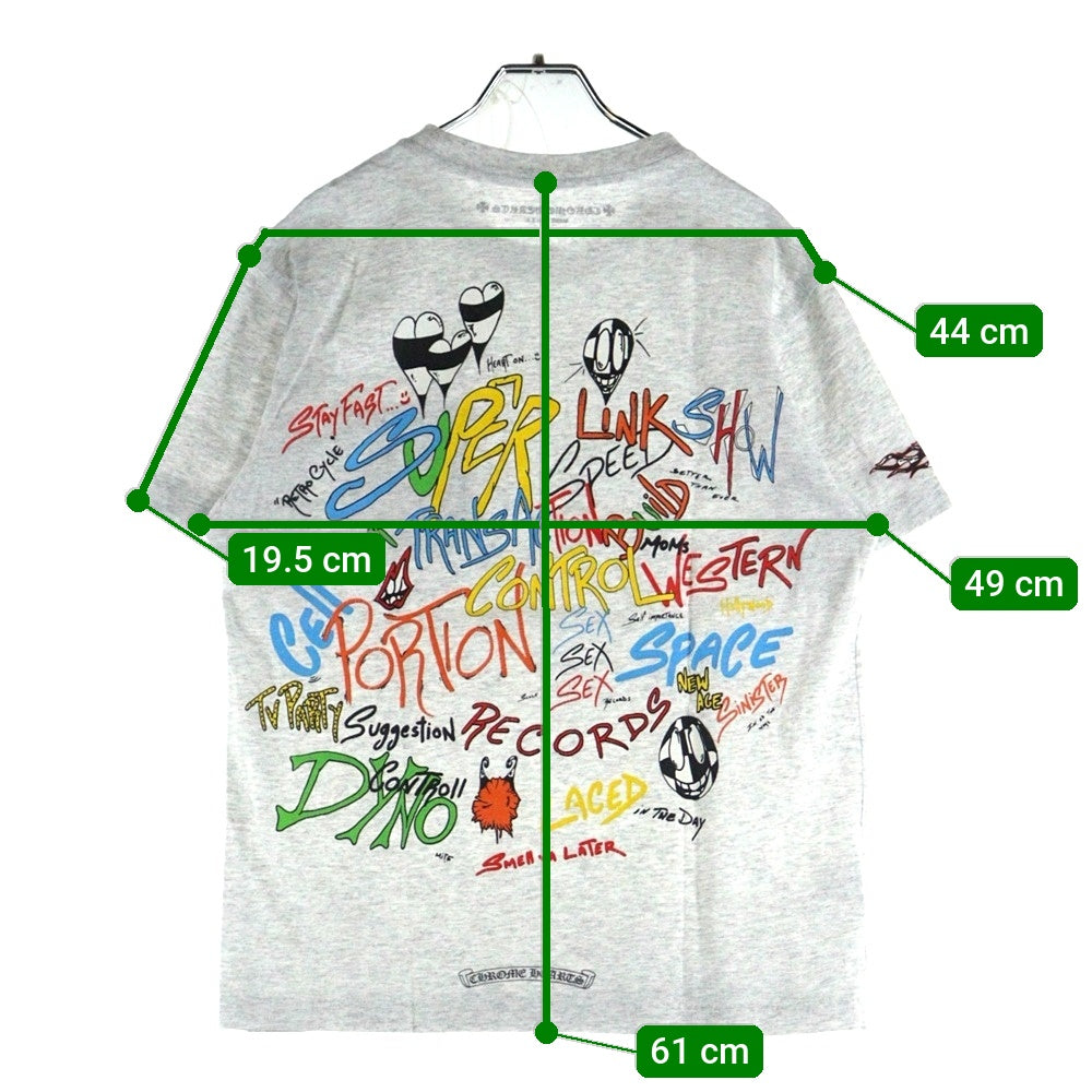 CHROME HEARTS(クロムハーツ) 21SS×MATTY BOY PPO BRAIN TEE マッティボーイ ブレインTシャツ 半袖カットソー グレー