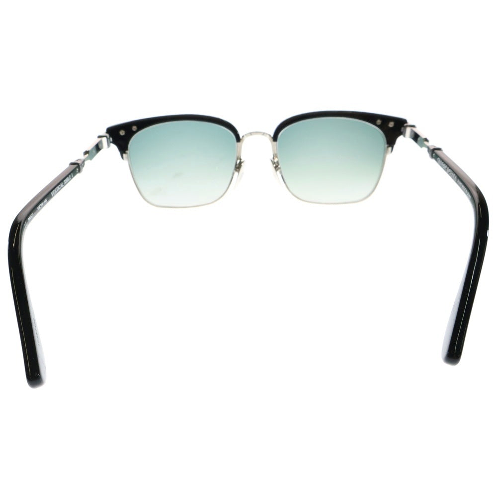 CHROME HEARTS(クロムハーツ) VERTICAL SMILE I サイドエタニティハーフリム サングラス メガネ ブラック/シルバー※度有り