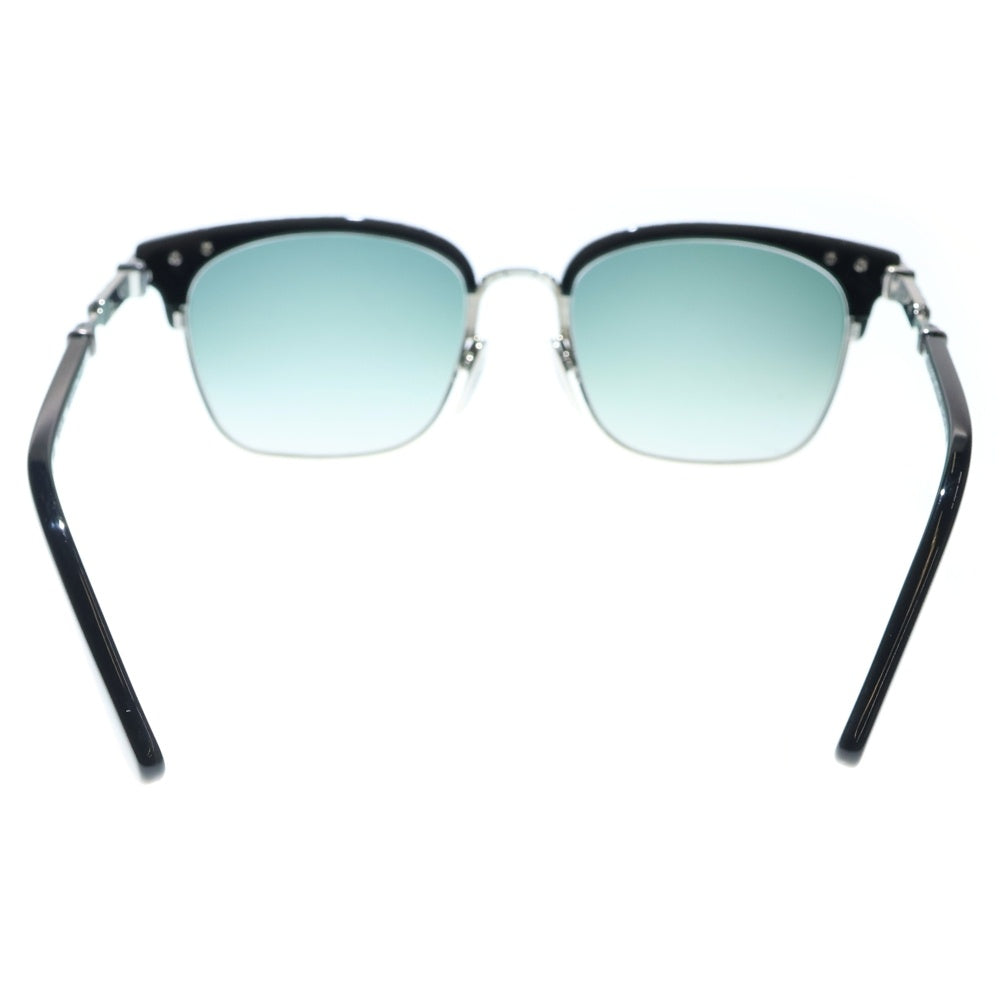 CHROME HEARTS(クロムハーツ) VERTICAL SMILE I サイドエタニティハーフリム サングラス メガネ ブラック/シルバー※度有り