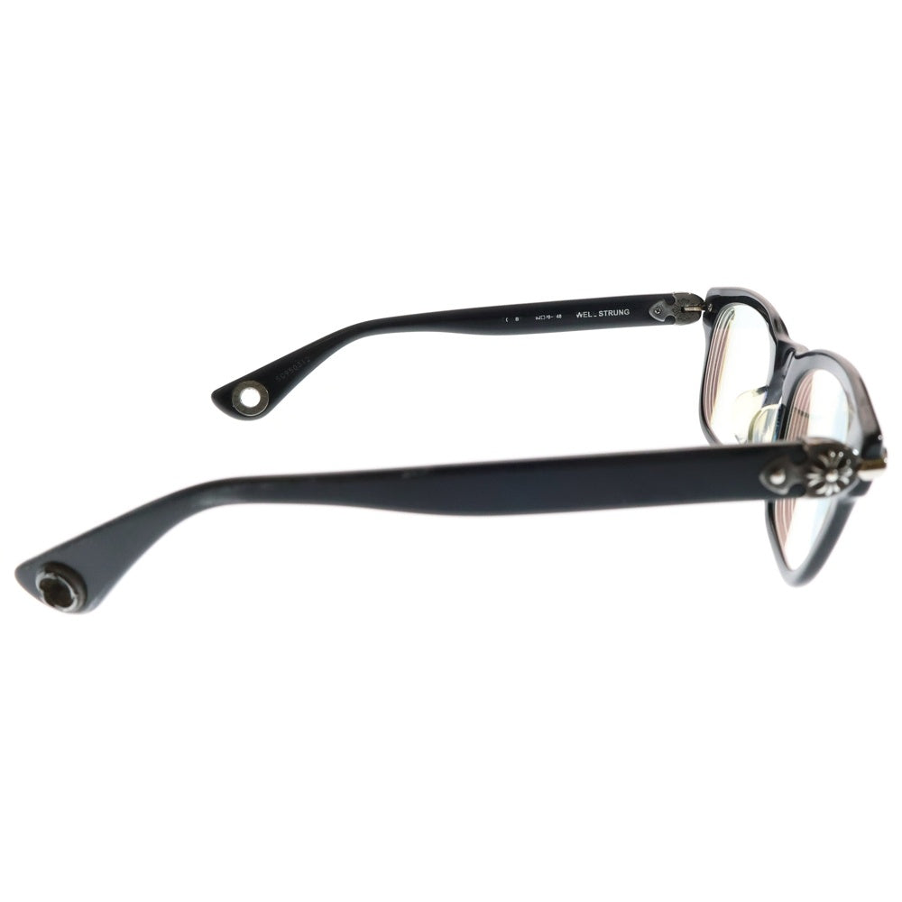 CHROME HEARTS(クロムハーツ) WELL STRUNG CHプラステンプル ウェリントン サングラス ブラック※度有り
