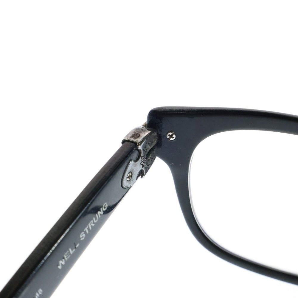 CHROME HEARTS(クロムハーツ) WELL STRUNG CHプラステンプル ウェリントン サングラス ブラック※度有り