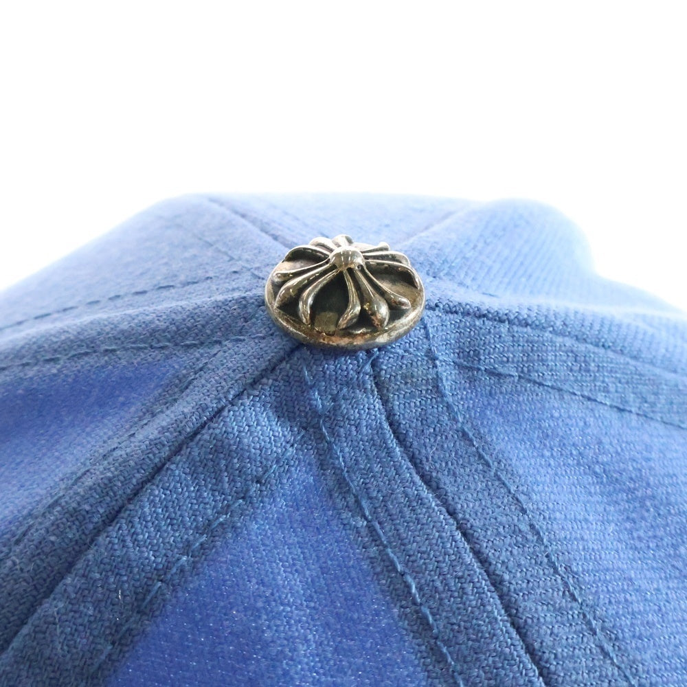 CHROME HEARTS(クロムハーツ) FITTED WOOL ACRYLIC SERGE ハートロゴ刺繍ベースボールキャップ ブルー