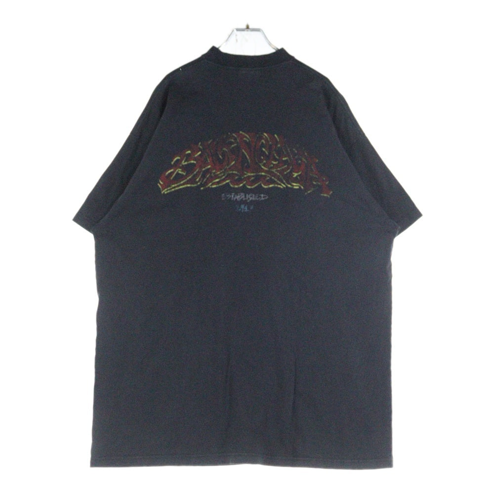 BALENCIAGA(バレンシアガ) 23AW Off Shore Oversized T-shirt ヴィンテージ加工 オーバーサイズド 半袖Tシャツ チャコールグレー 739028 TPVM8