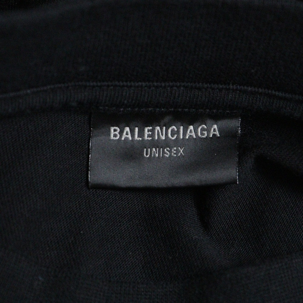 BALENCIAGA(バレンシアガ) 24SS 739028 TPVN5 ダークウェブオーバーサイズ半袖Tシャツ ブラック