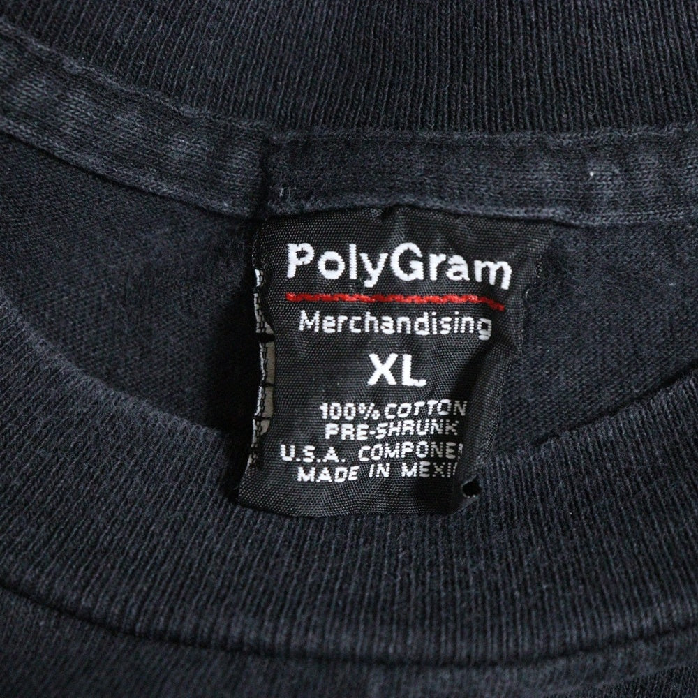 VINTAGE(ヴィンテージ) 90s PolyGram Label TEE フロントプリント半袖Tシャツ カットソー ブラック
