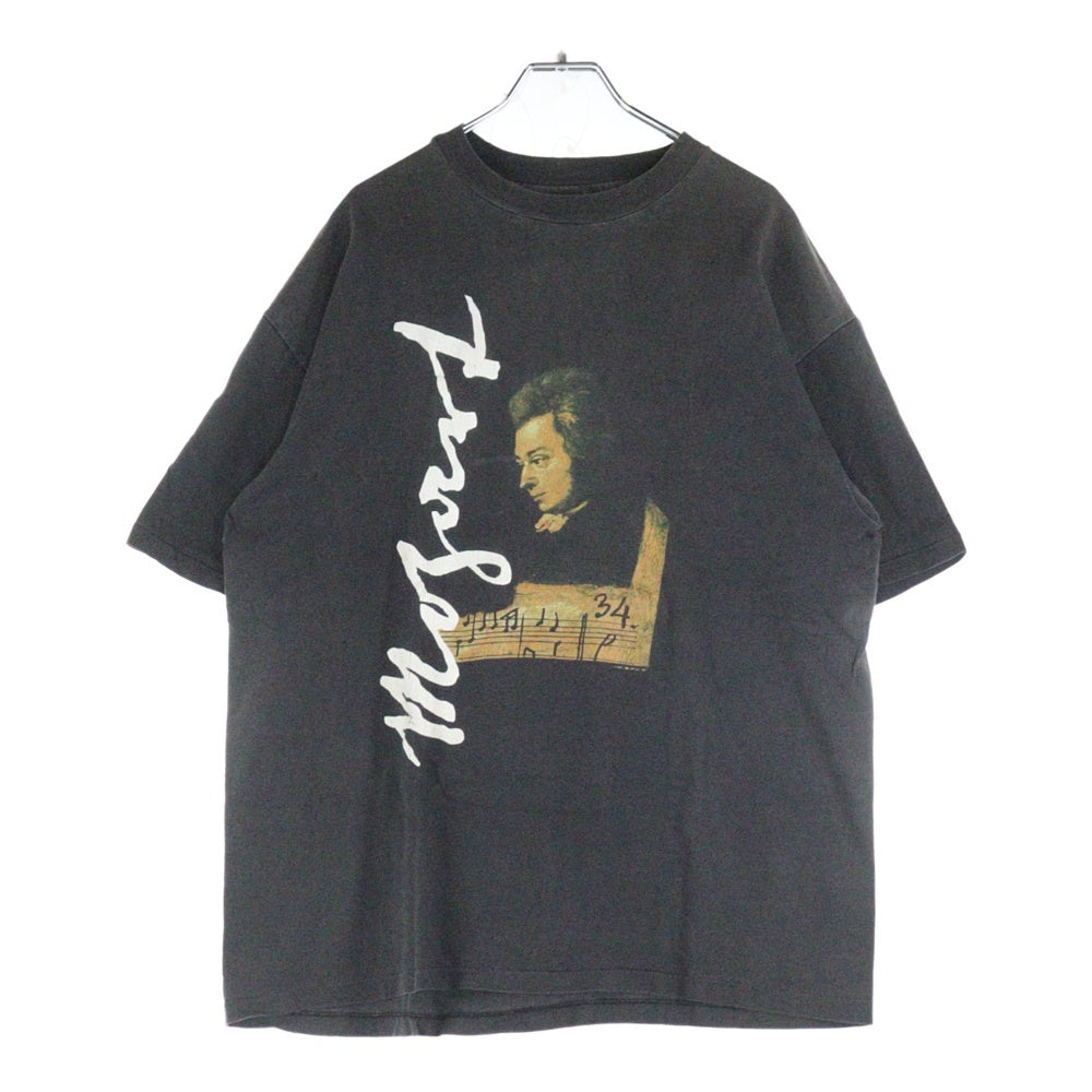 VINTAGE(ヴィンテージ) 90s Mozart TEE フロントプリント半袖Tシャツ カットソー ブラック