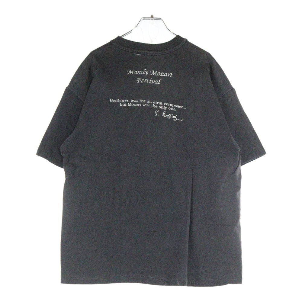 VINTAGE(ヴィンテージ) 90s Mozart TEE フロントプリント半袖Tシャツ カットソー ブラック