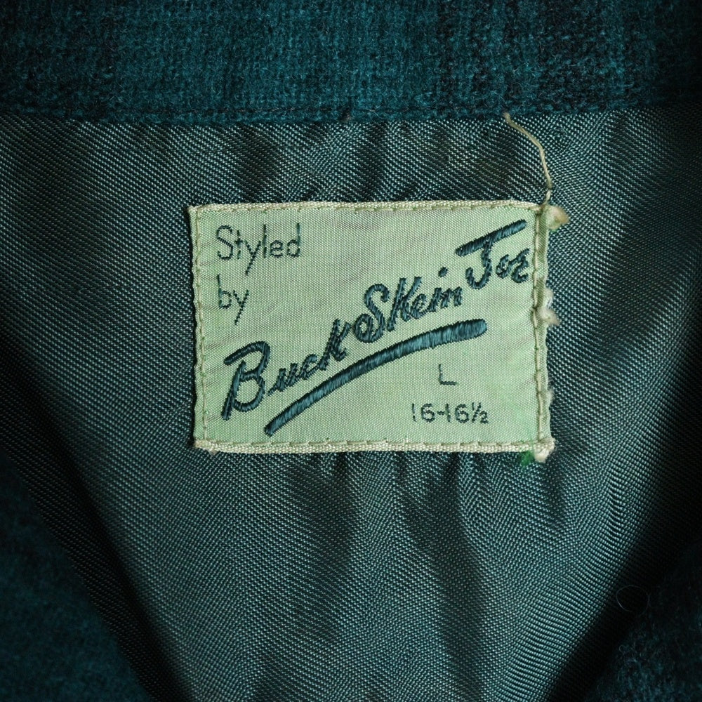 VINTAGE(ヴィンテージ) 50s Buck Skein Joe オンブレチェック長袖シャツ グリーン/ブラック