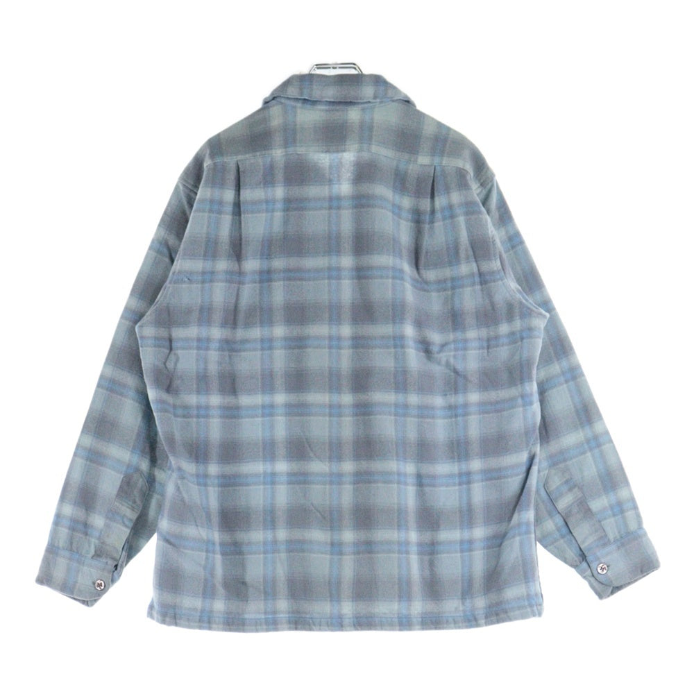 PENDLETON(ペンドルトン) 50s VINTAGE オンブレチェック 長袖シャツ ライトブルー