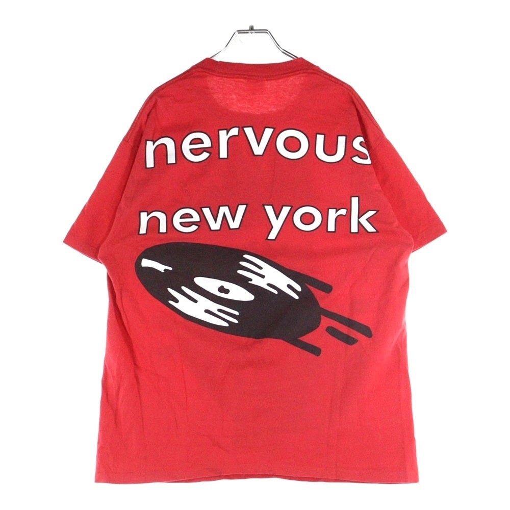 VINTAGE(ヴィンテージ) 90s NERVOUS RECORDS ナーバスレコード 両面プリント 半袖Tシャツ カットソー レッド