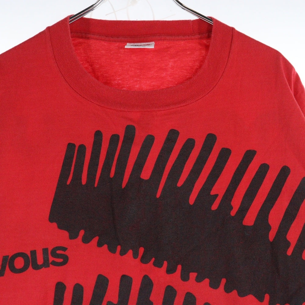 VINTAGE(ヴィンテージ) 90s NERVOUS RECORDS ナーバスレコード 両面プリント 半袖Tシャツ カットソー レッド