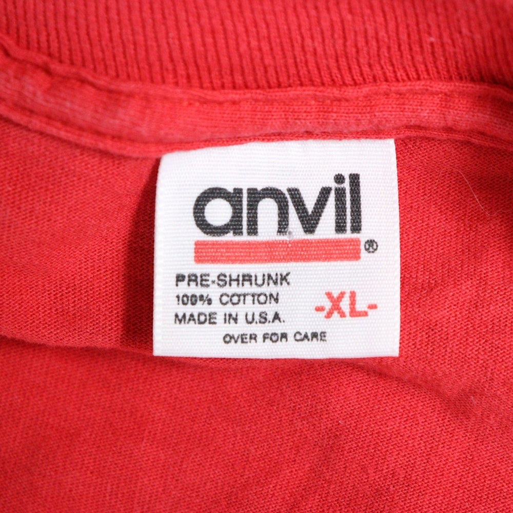 VINTAGE(ヴィンテージ) 90s NERVOUS RECORDS ナーバスレコード 両面プリント 半袖Tシャツ カットソー レッド