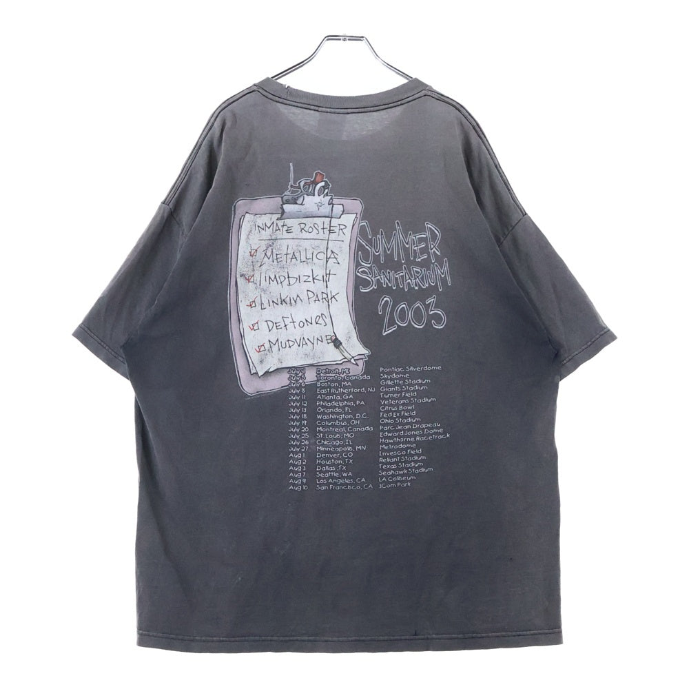 VINTAGE(ヴィンテージ) 00s METALLCA summer sanitarium 2003 メタリカ 半袖Tシャツ カットソー ブラック