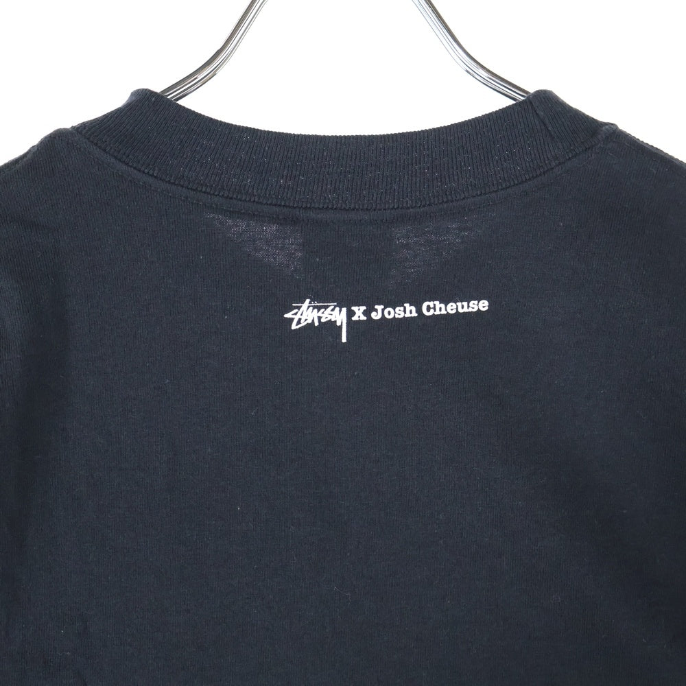 STUSSY(ステューシー) VINTAGE×JOSH CHEUSE ジョシュ・チューズ フォトプリント 半袖Tシャツ カットソー ブラック