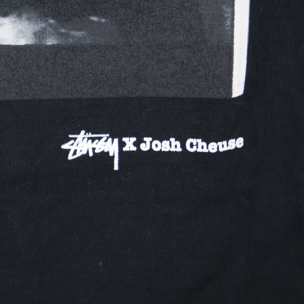 STUSSY(ステューシー) VINTAGE×JOSH CHEUSE ジョシュ・チューズ フォトプリント 半袖Tシャツ カットソー ブラック