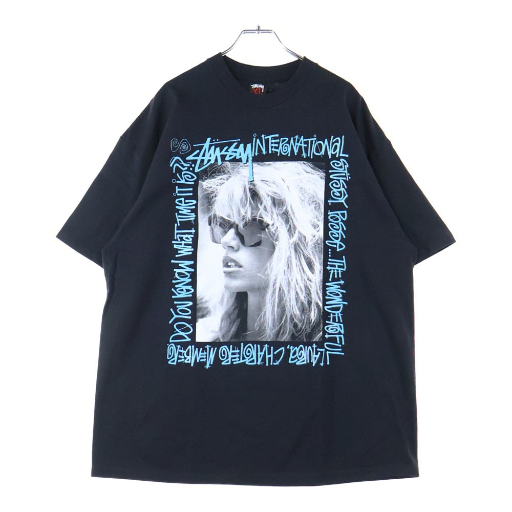 STUSSY(ステューシー) VINTAGE×LAURA ローラ フォトプリント 半袖Tシャツ カットソー ブラック