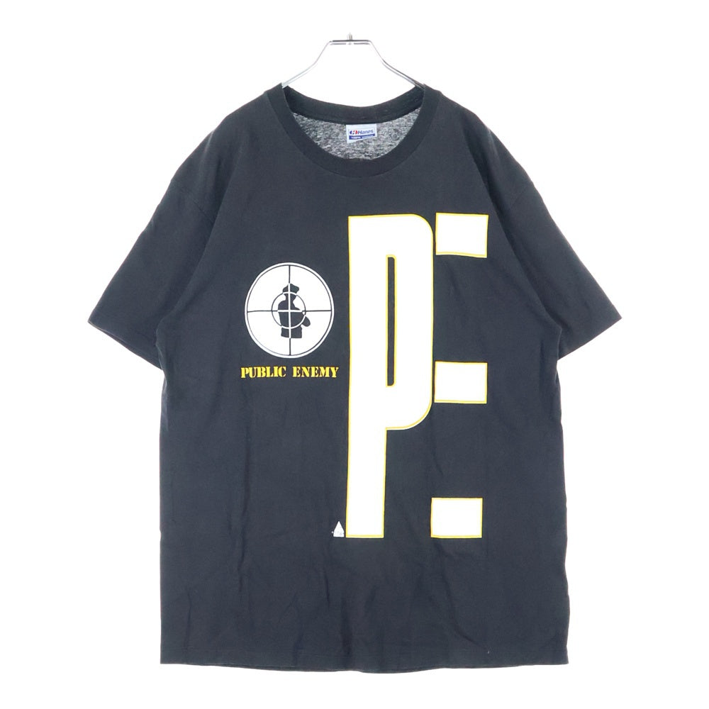 VINTAGE(ヴィンテージ) 90S Public Enemy Target Logo パブリックエネミー ターゲットロゴ プリント 半袖Tシャツ ブラック