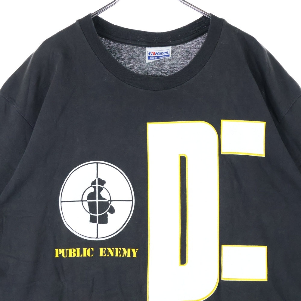 VINTAGE(ヴィンテージ) 90S Public Enemy Target Logo パブリックエネミー ターゲットロゴ プリント 半袖Tシャツ ブラック