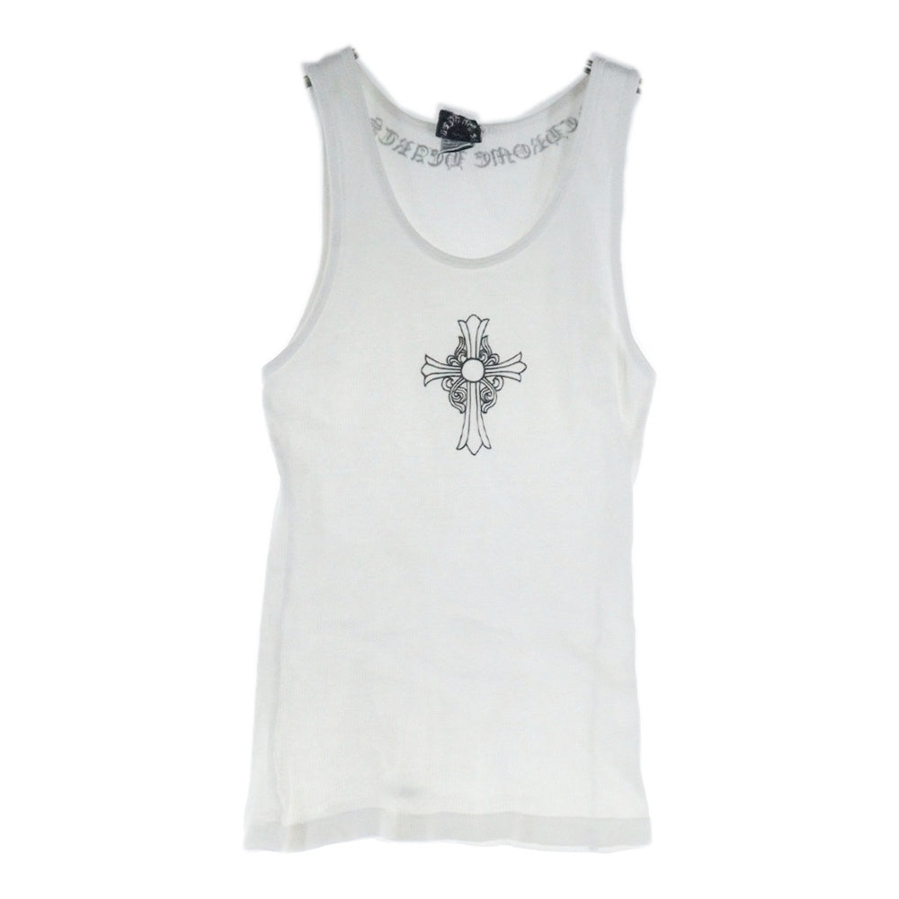 CHROME HEARTS(クロムハーツ) OLD TANK TOP クロスロゴ タンクトップ ノースリーブ ホワイト