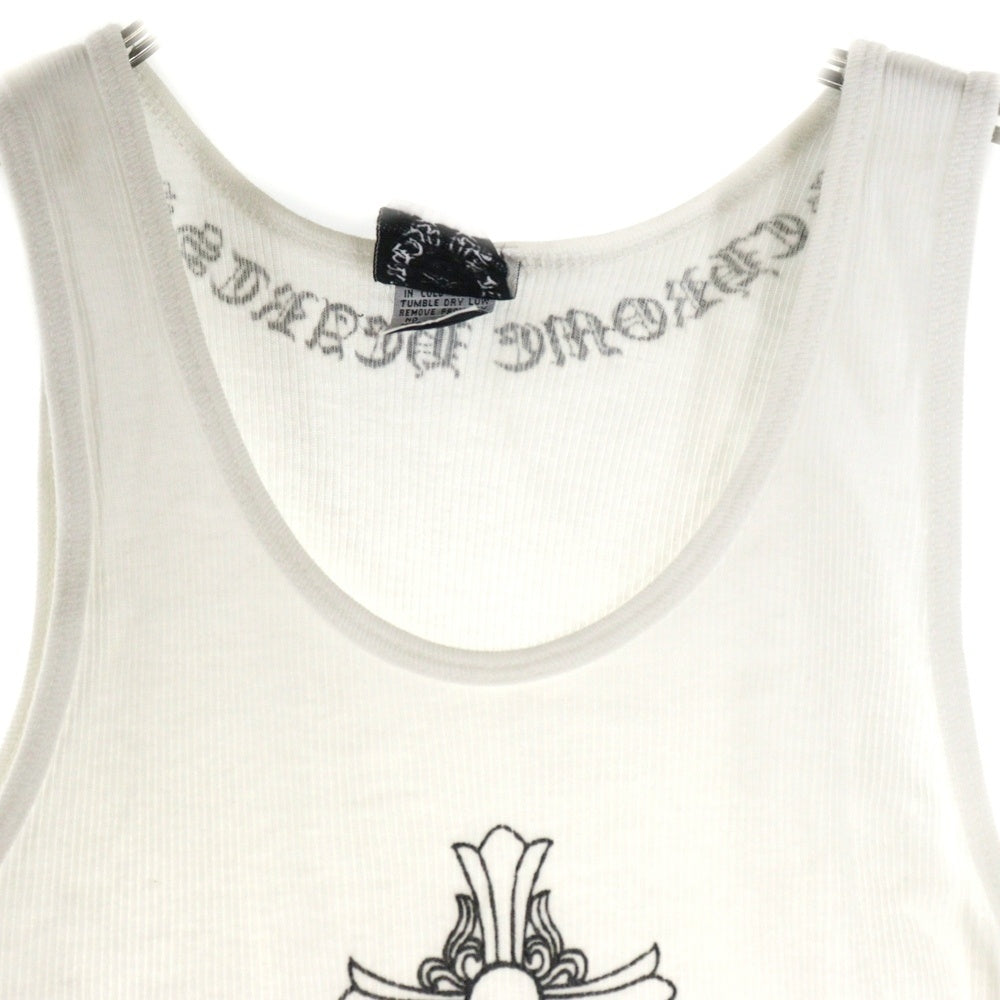 CHROME HEARTS(クロムハーツ) OLD TANK TOP クロスロゴ タンクトップ ノースリーブ ホワイト
