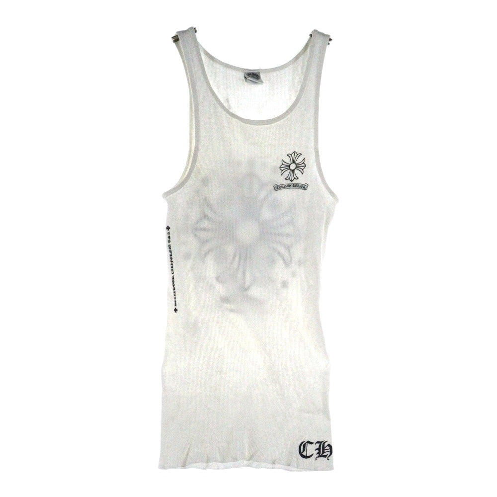 CHROME HEARTS(クロムハーツ) OLD TANK TOP CHロゴデザイン リブタンクトップ ノースリーブカットソー ホワイト