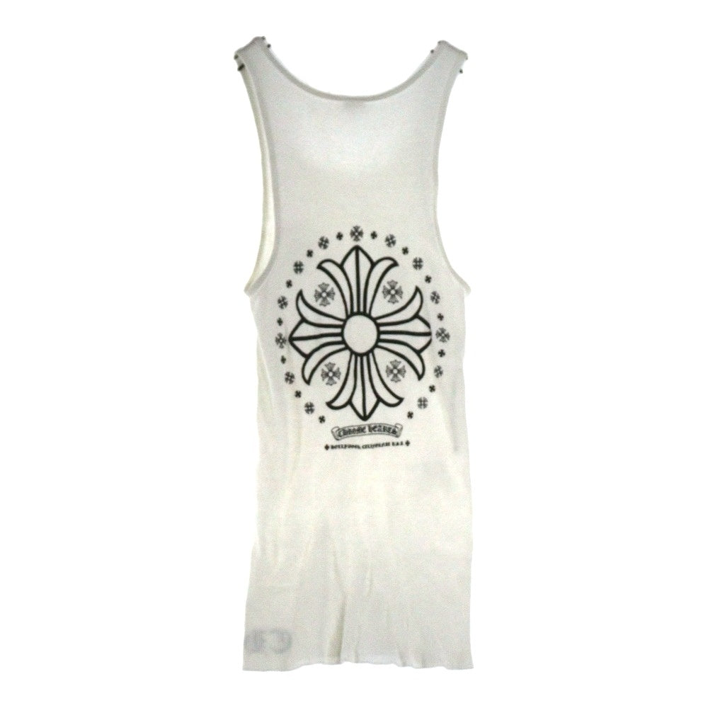 CHROME HEARTS(クロムハーツ) OLD TANK TOP CHロゴデザイン リブタンクトップ ノースリーブカットソー ホワイト