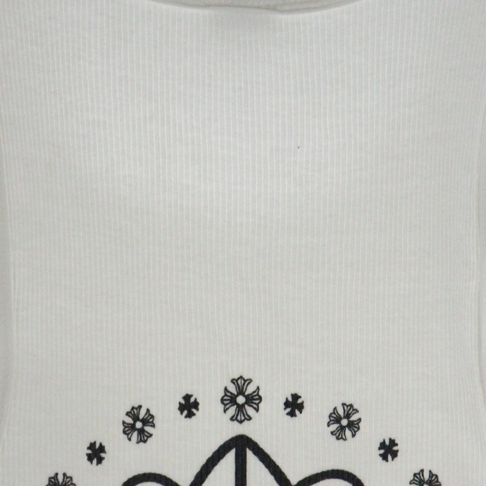 CHROME HEARTS(クロムハーツ) OLD TANK TOP CHロゴデザイン リブタンクトップ ノースリーブカットソー ホワイト