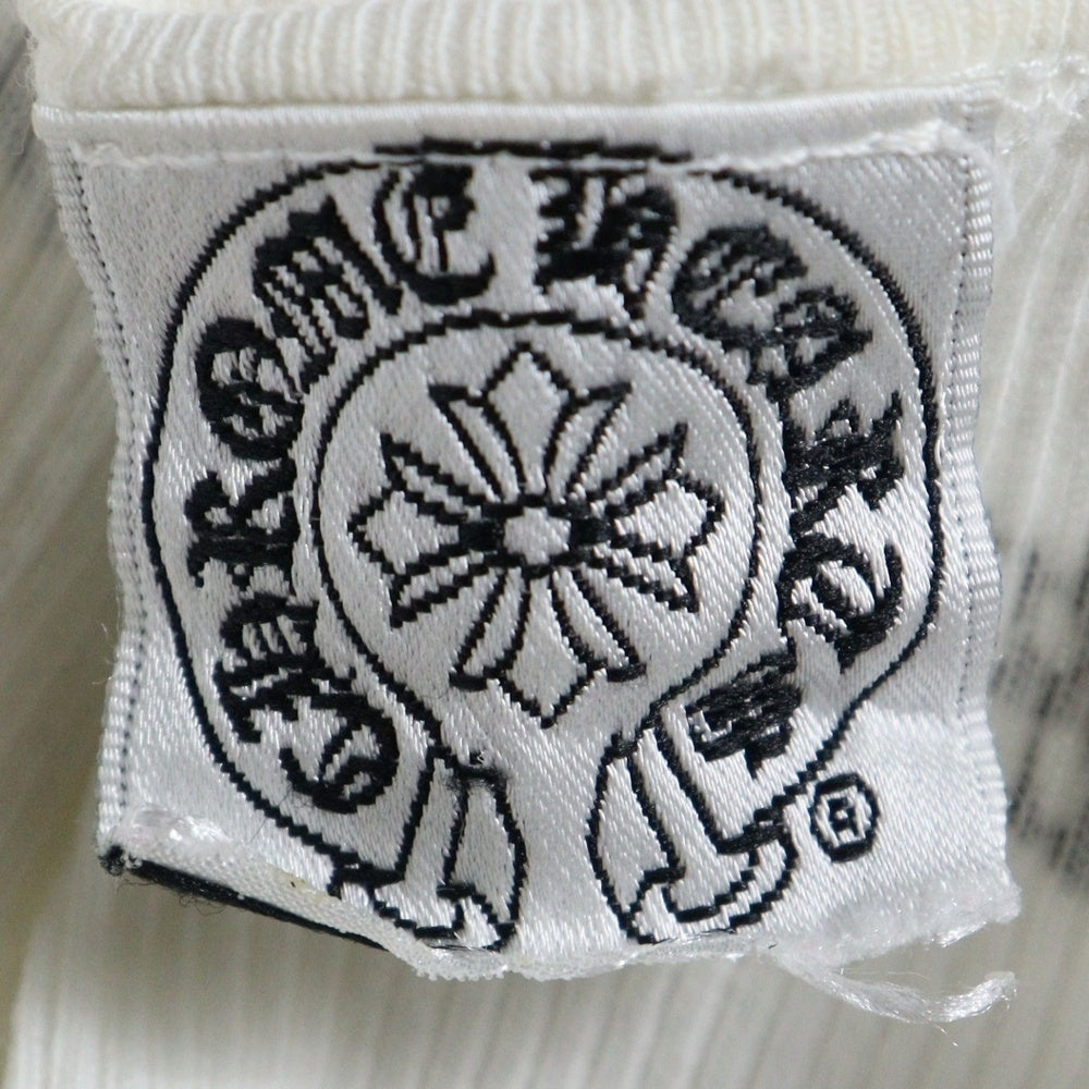 CHROME HEARTS(クロムハーツ) OLD TANK TOP CHクロスロゴデザイン リブタンクトップ ノースリーブカットソー ホワイト
