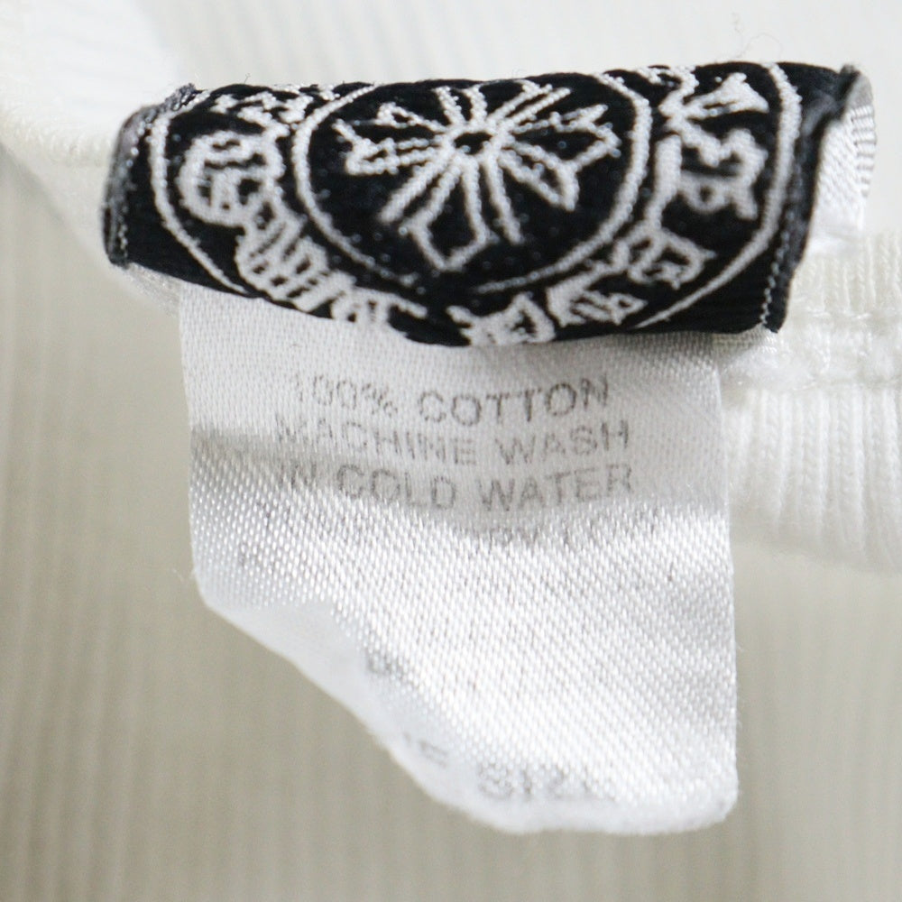 CHROME HEARTS(クロムハーツ) OLD TANK TOP CHクロスロゴデザイン リブタンクトップ ノースリーブカットソー ホワイト