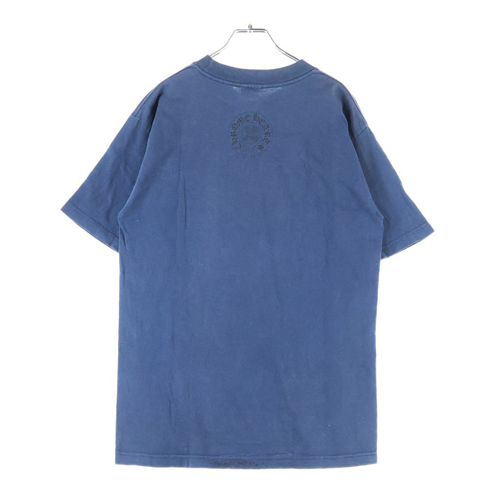 CHROME HEARTS(クロムハーツ) OLD オールド 胸ダガー バックホースシュー 半袖Tシャツ カットソー ブルー