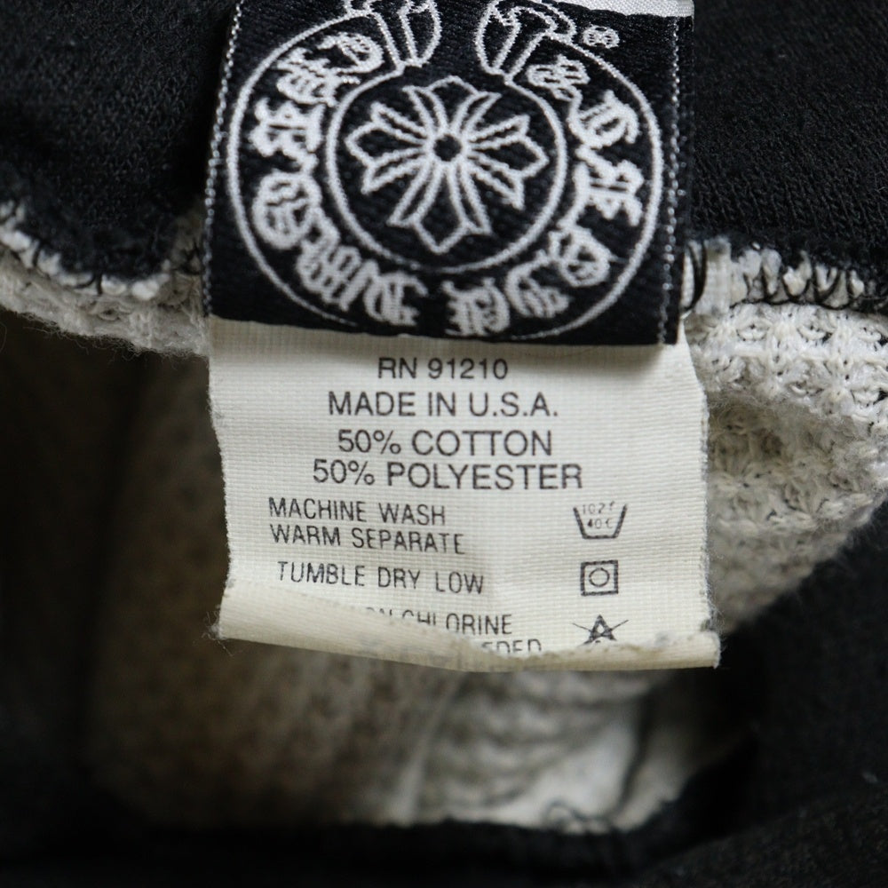 CHROME HEARTS(クロムハーツ) OLD Horseshoe Hoodie オールドモデル 裏地サーマル バックホースシュー プリント プルオーバーパーカー フーディ ブラック