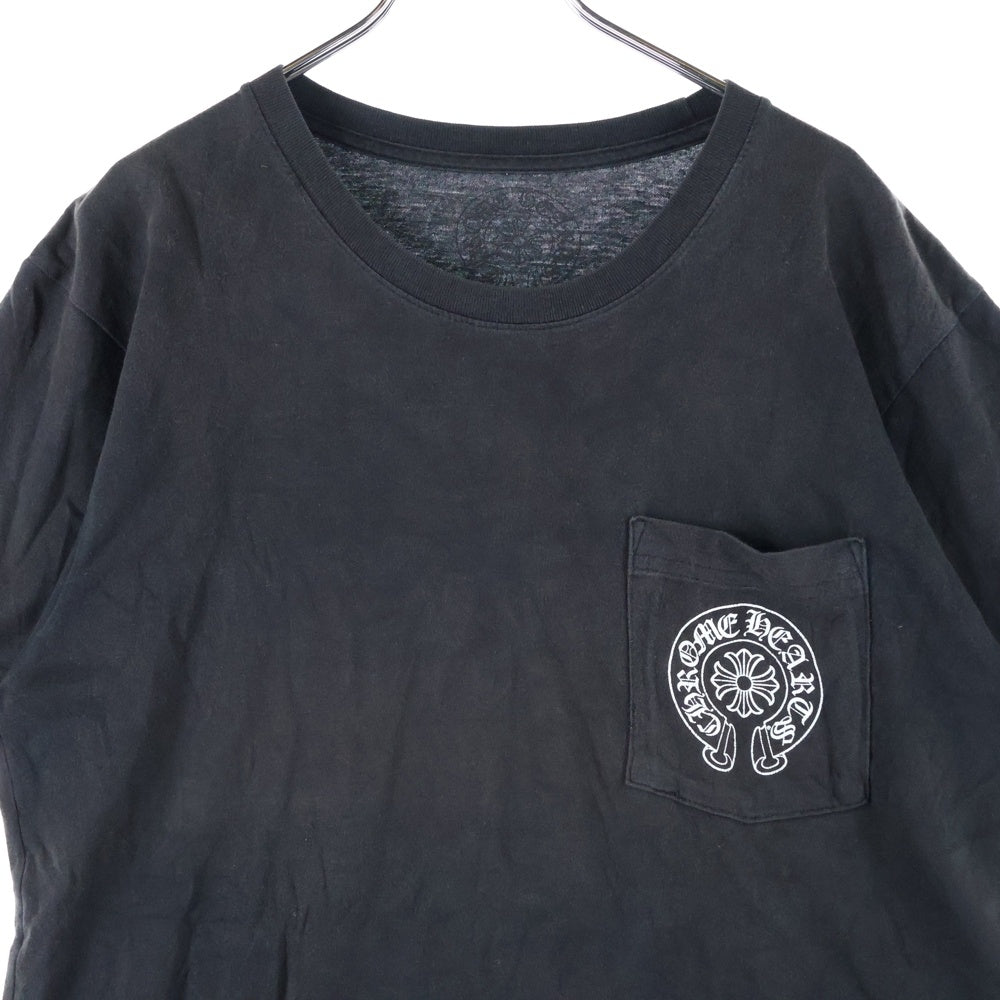 CHROME HEARTS(クロムハーツ) CHプラス バックホースシュー 半袖Tシャツ カットソー ブラック