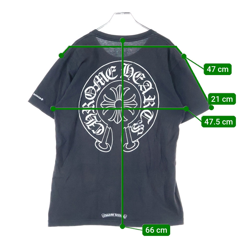 CHROME HEARTS(クロムハーツ) CHプラス バックホースシュー 半袖Tシャツ カットソー ブラック