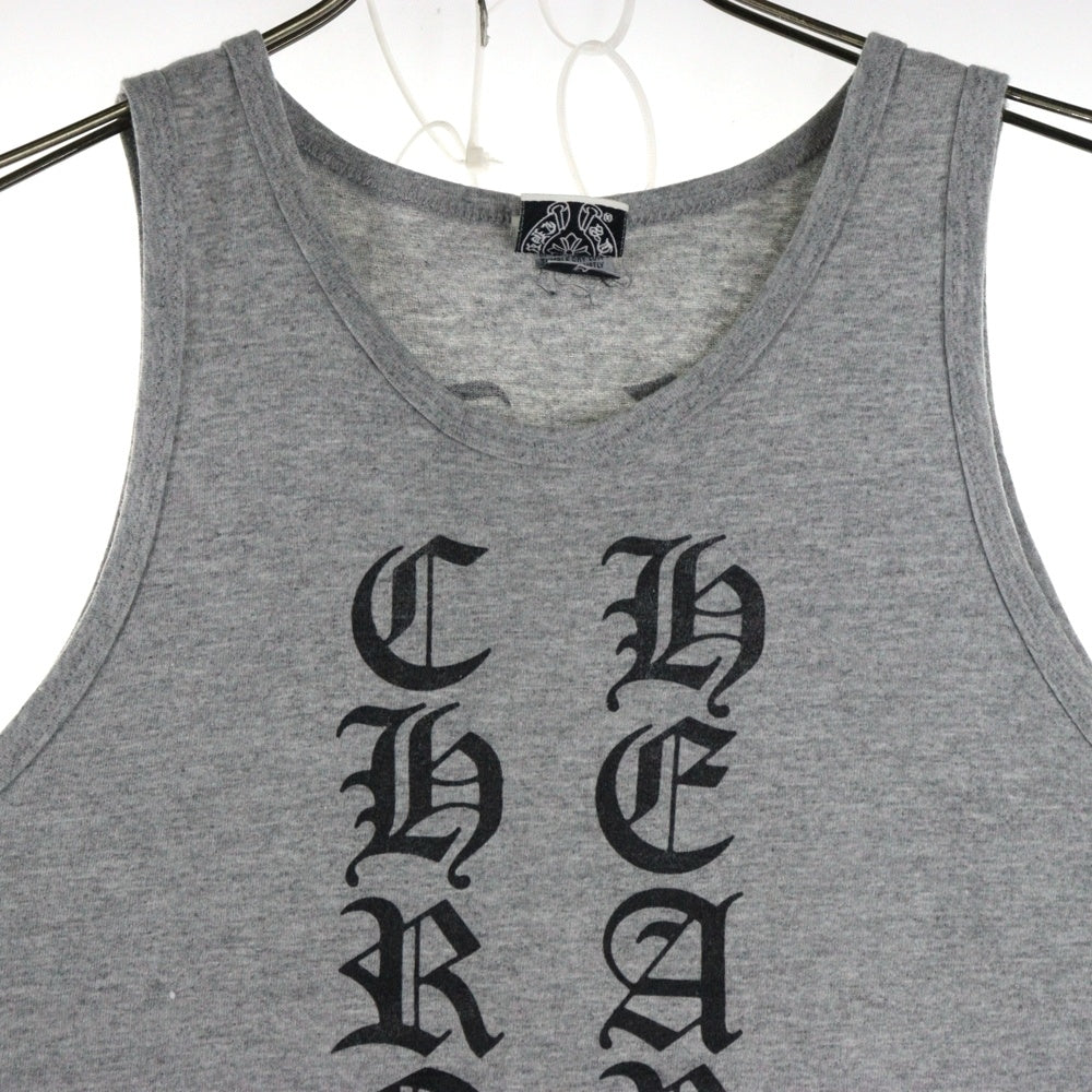 CHROME HEARTS(クロムハーツ) OLD TANK TOP ロゴプリントタンクトップ ノースリーブ グレー
