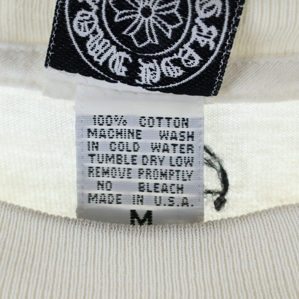 CHROME HEARTS(クロムハーツ) OLD オールドモデル バックセメタリー ホースシュープリントポケット 半袖Tシャツ カットソー ホワイト